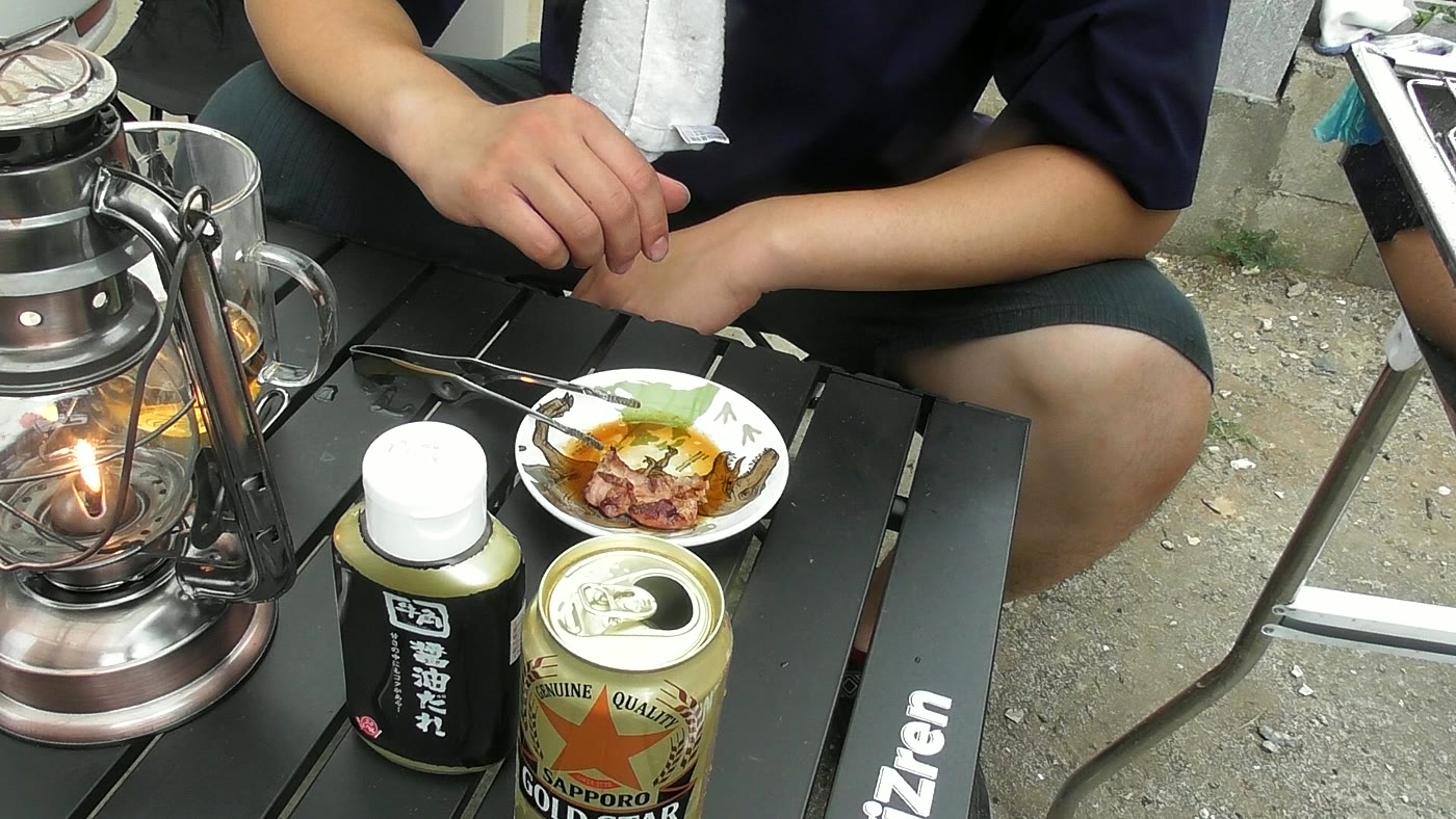 皿に取った焼き鳥とホルモン